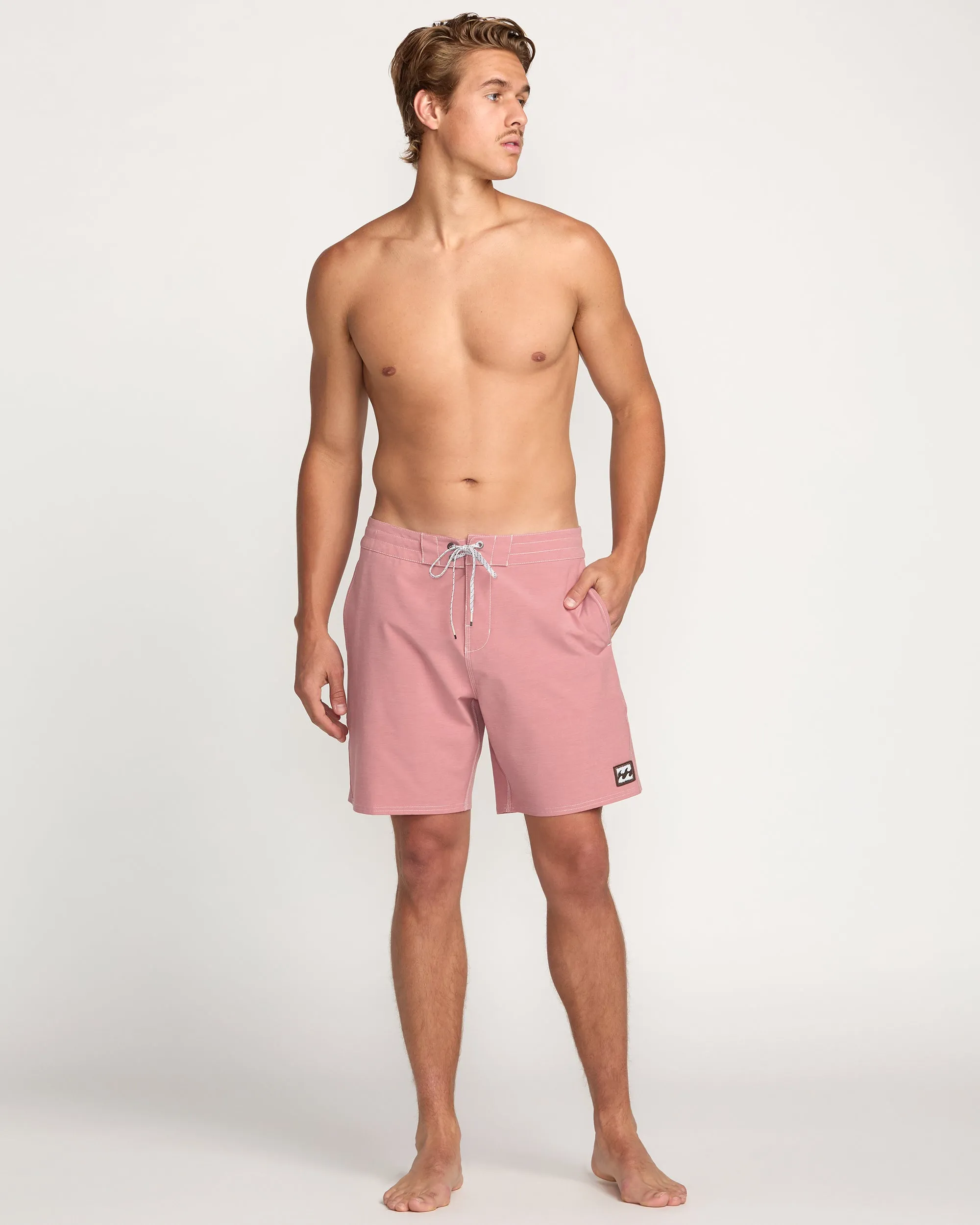 Every Other Day Lo Tide 18" Boardshorts - Dusty Rose Billabong