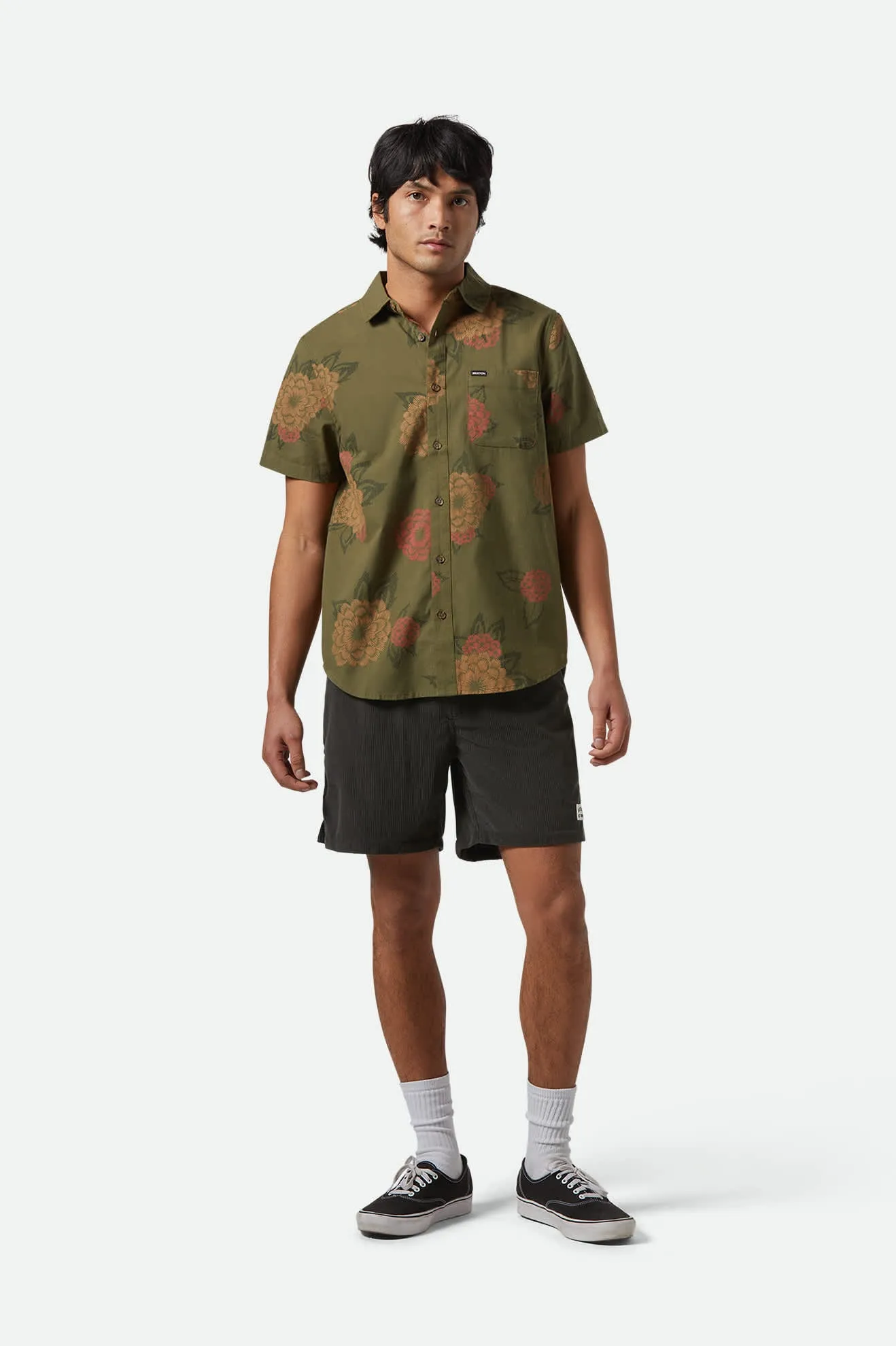 Everyday Corduroy Short - Washed Black Brixton
