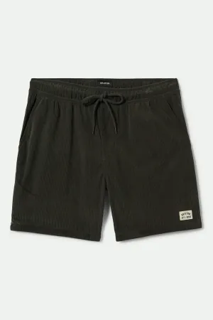 Everyday Corduroy Short - Washed Black Brixton