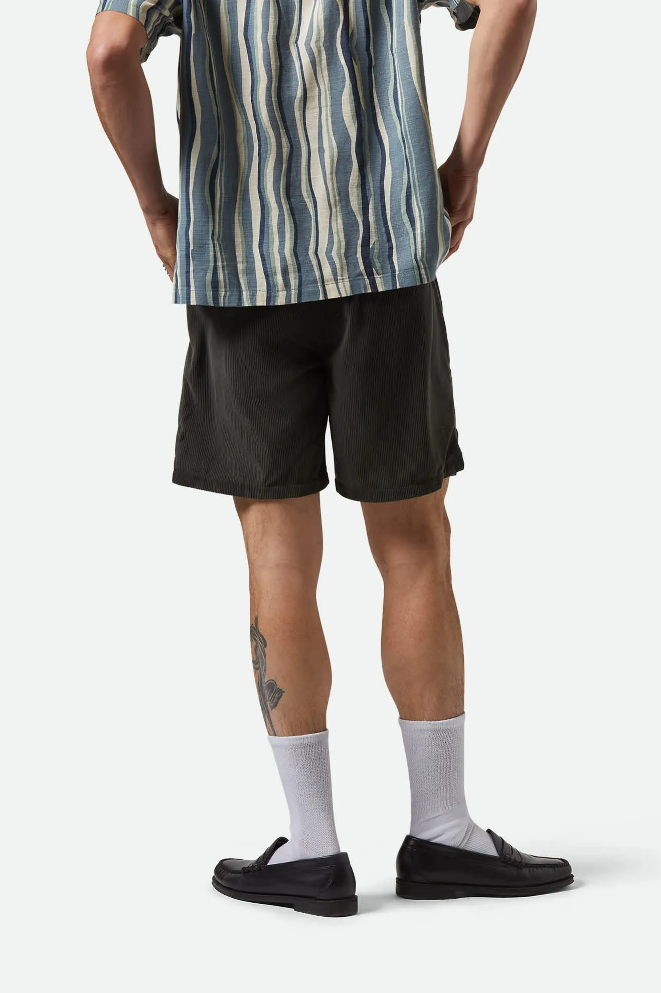 Everyday Corduroy Short - Washed Black Brixton