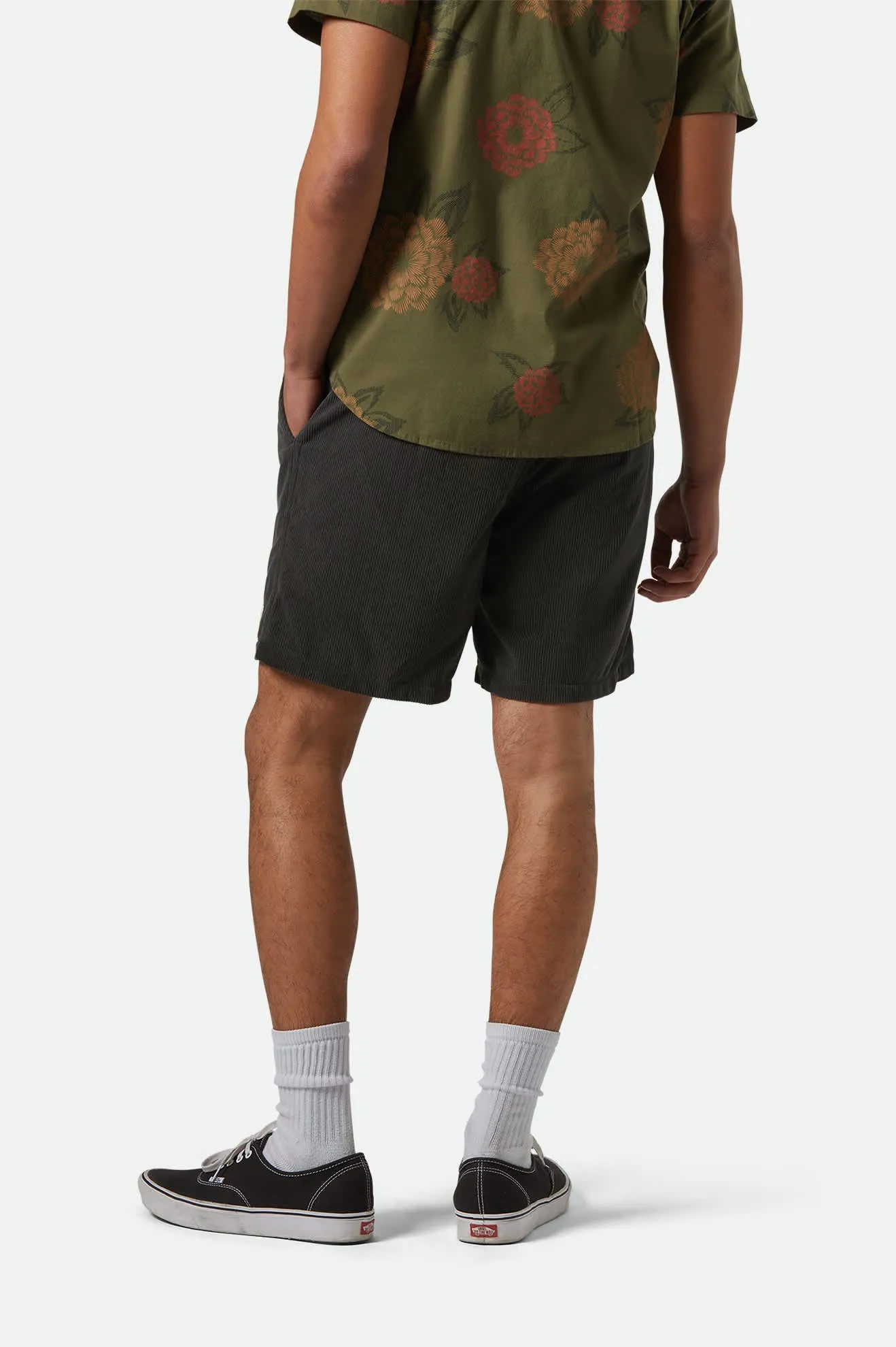 Everyday Corduroy Short - Washed Black Brixton