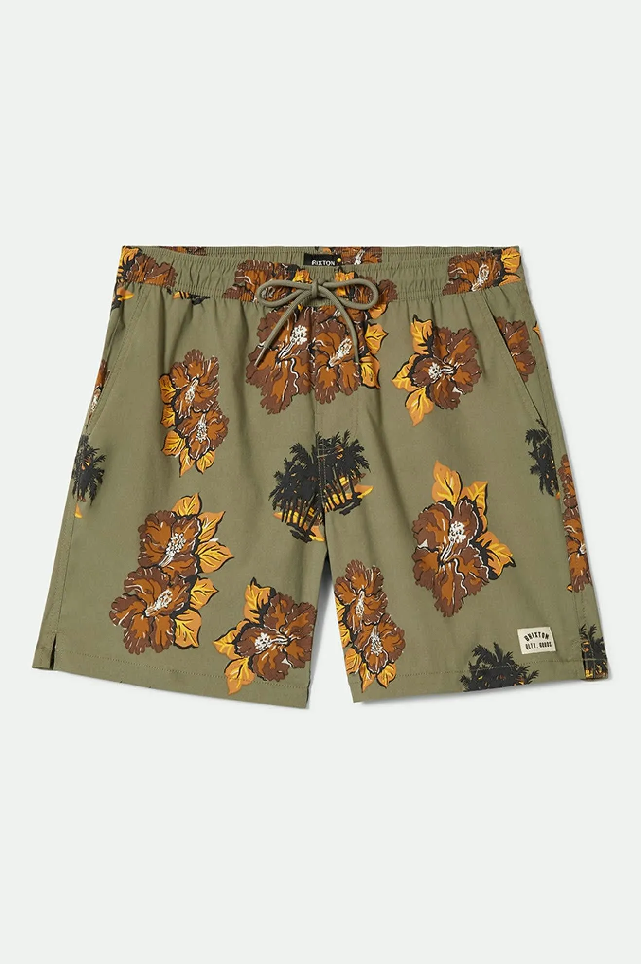 Everyday Stretch Hybrid Short 5.5" - Olive Surplus Floral Brixton