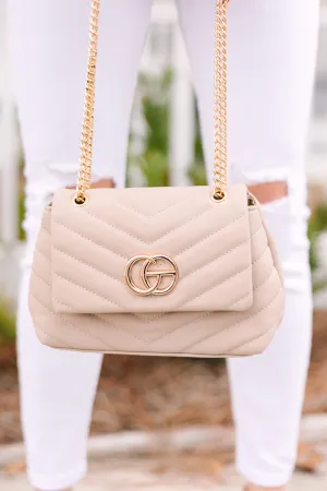 Everyone Knows Nude Quilted Purse