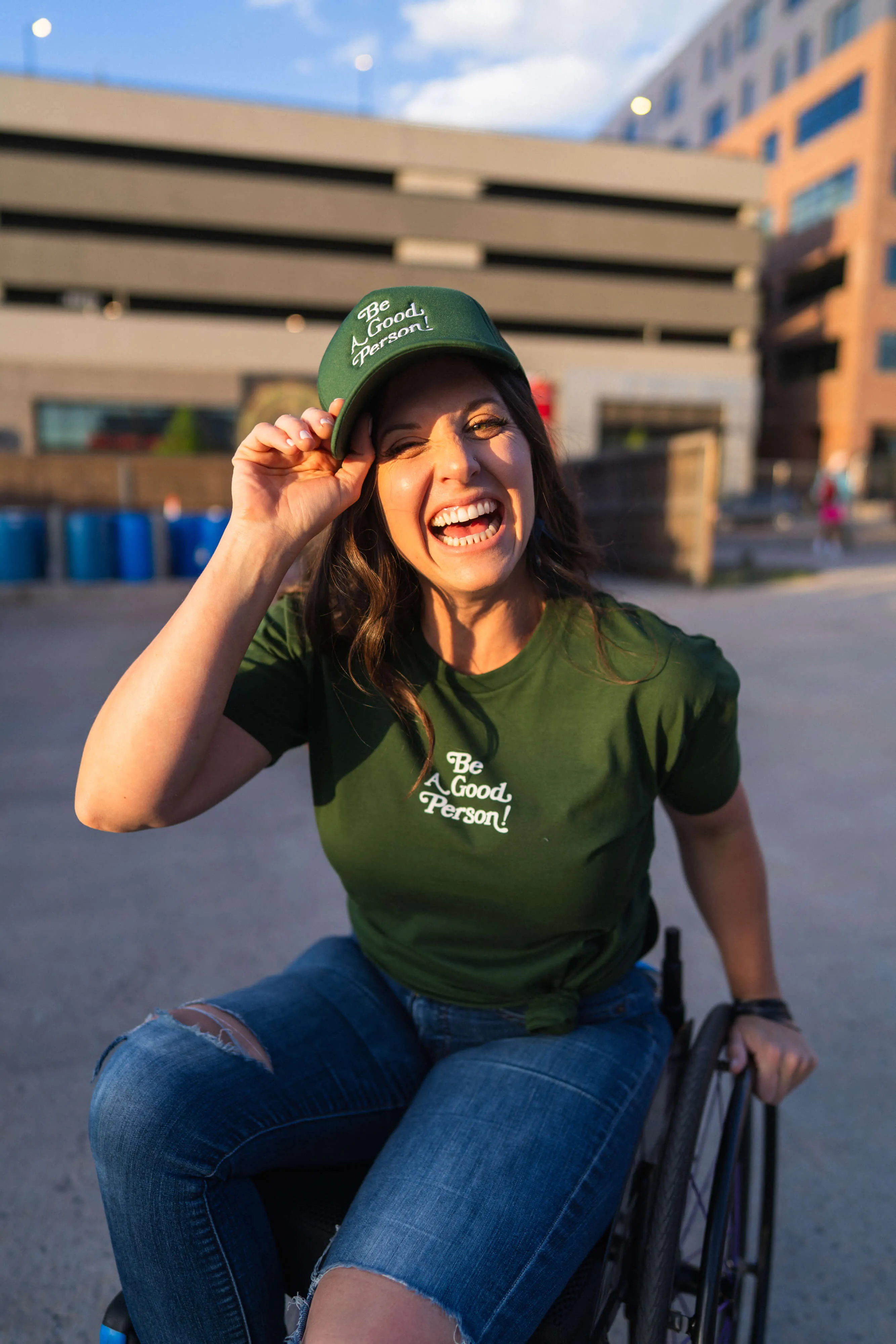 Exclamation Trucker Hat - Green