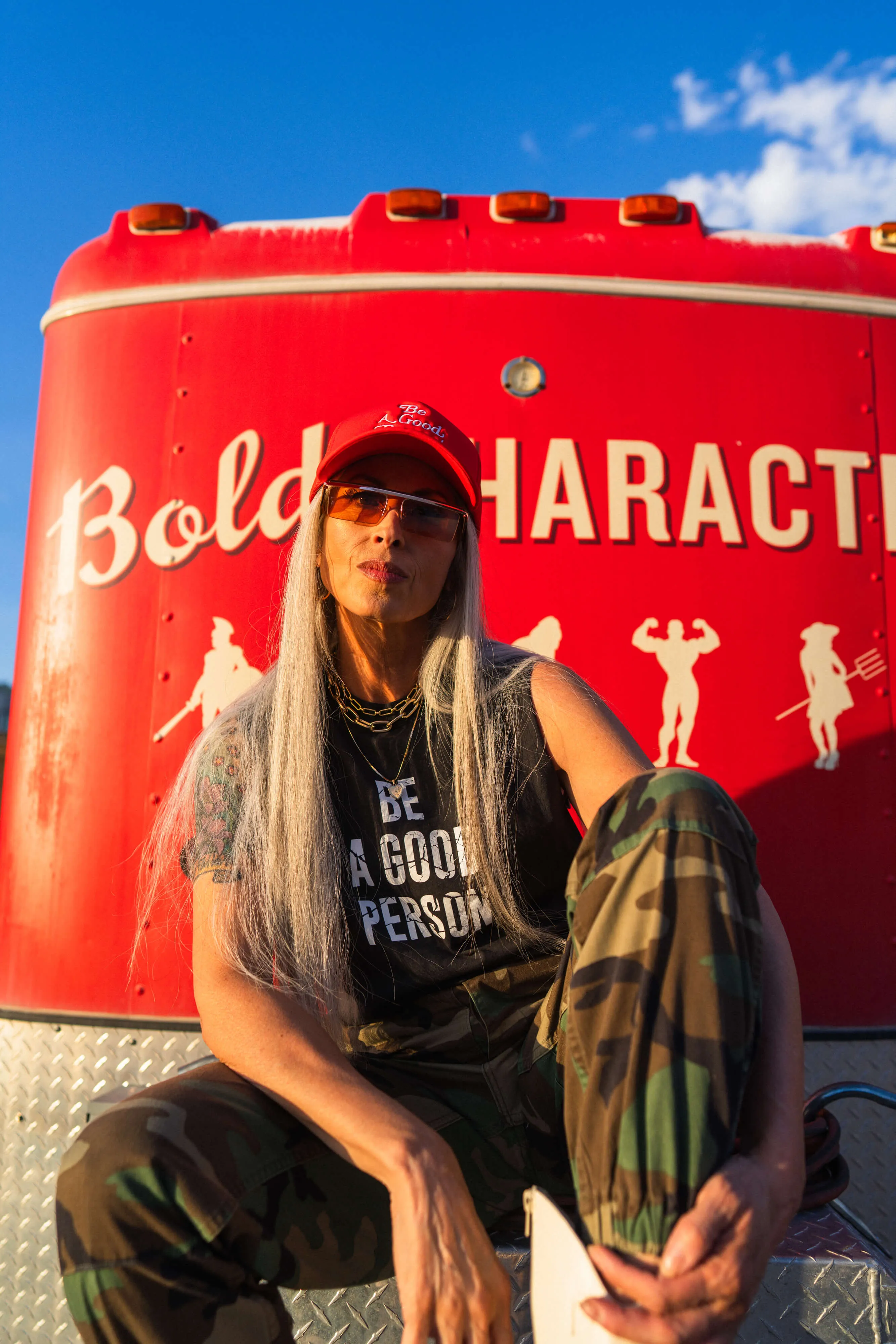 Exclamation Trucker Hat - Red