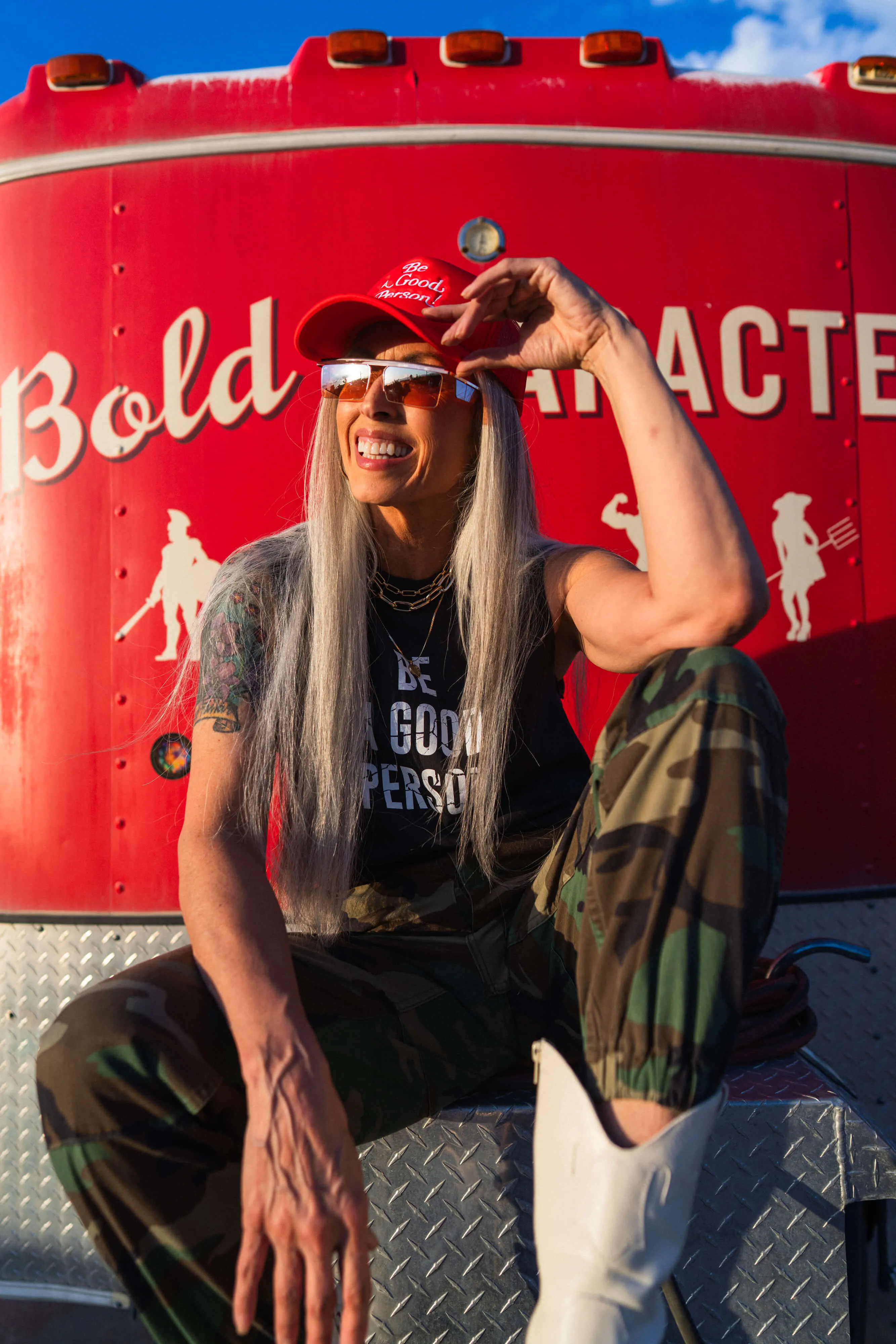 Exclamation Trucker Hat - Red