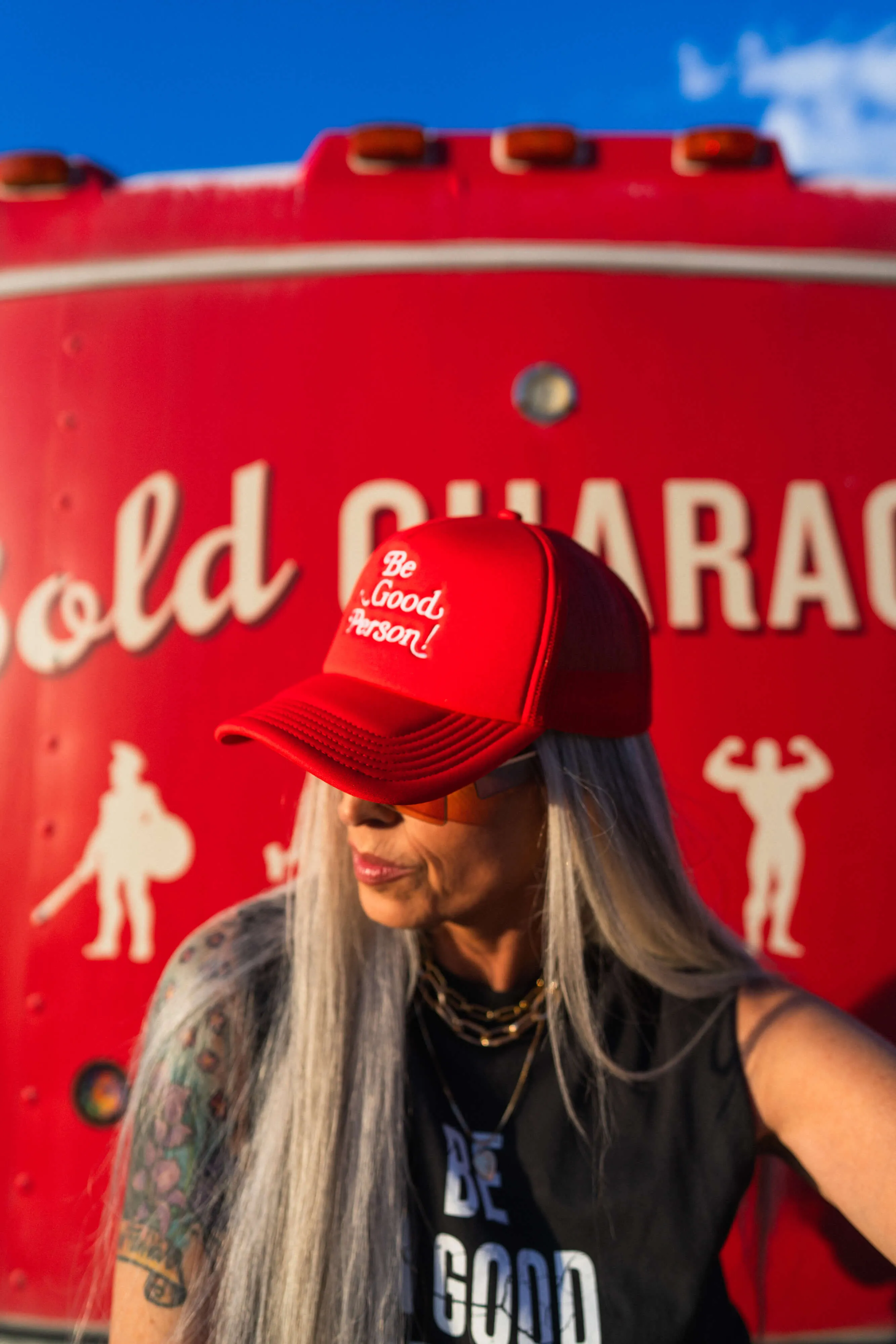 Exclamation Trucker Hat - Red