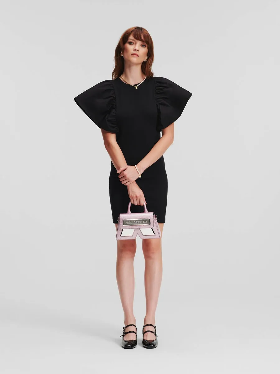 FABRIC MIX SWEAT DRESS CABARET