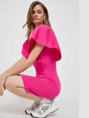 FABRIC MIX SWEAT DRESS CABARET