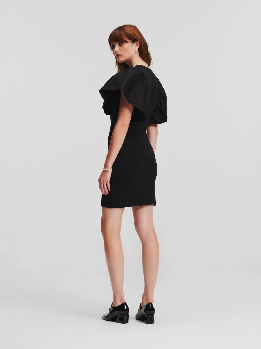 FABRIC MIX SWEAT DRESS CABARET