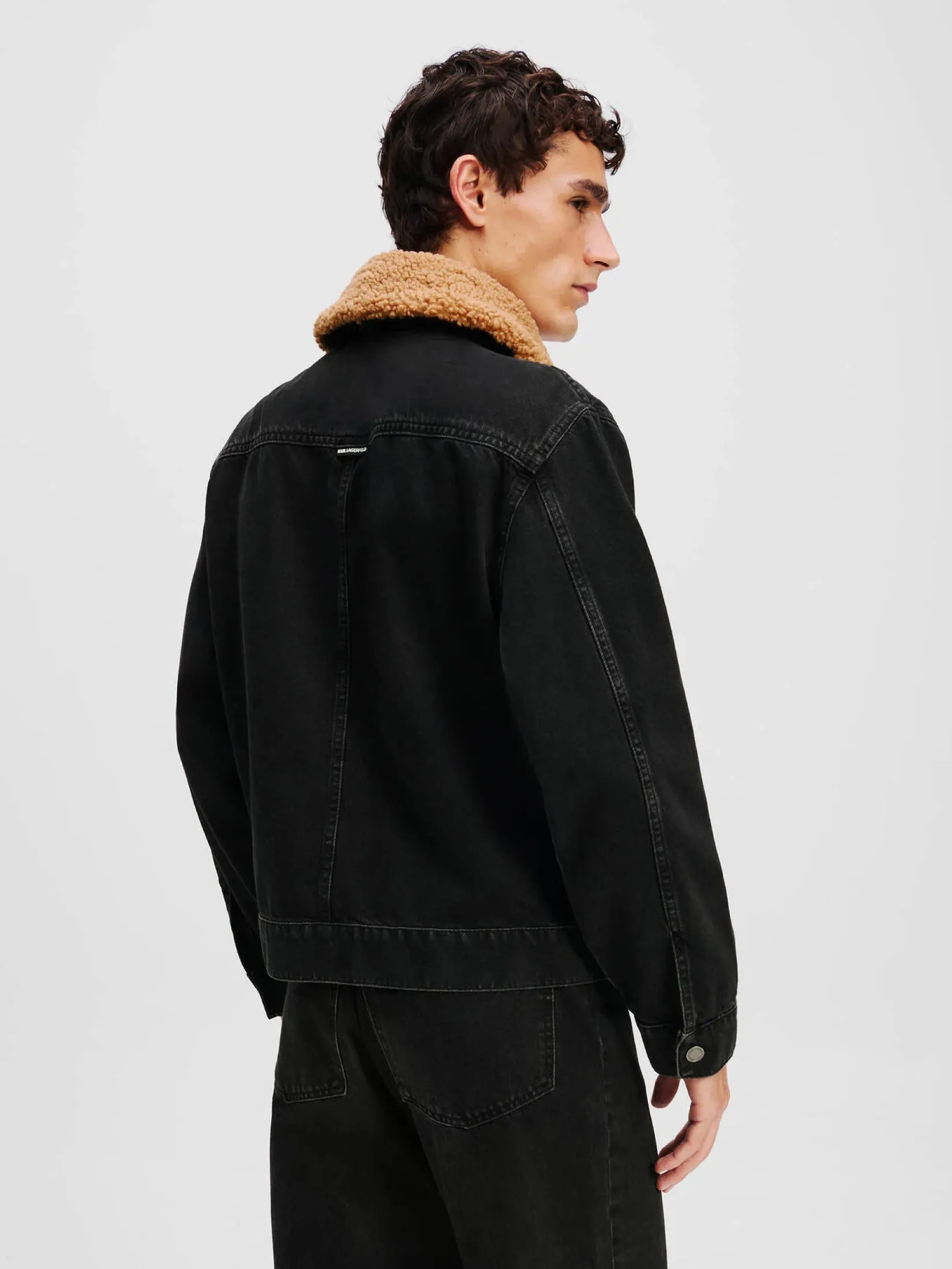 FAUX SHEARLING KL DENIM JACKET