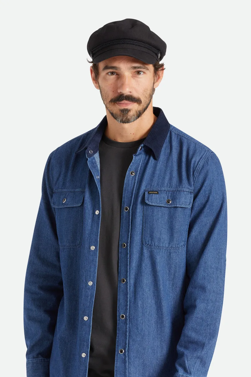 Fiddler Fisherman Cap - Black Brixton