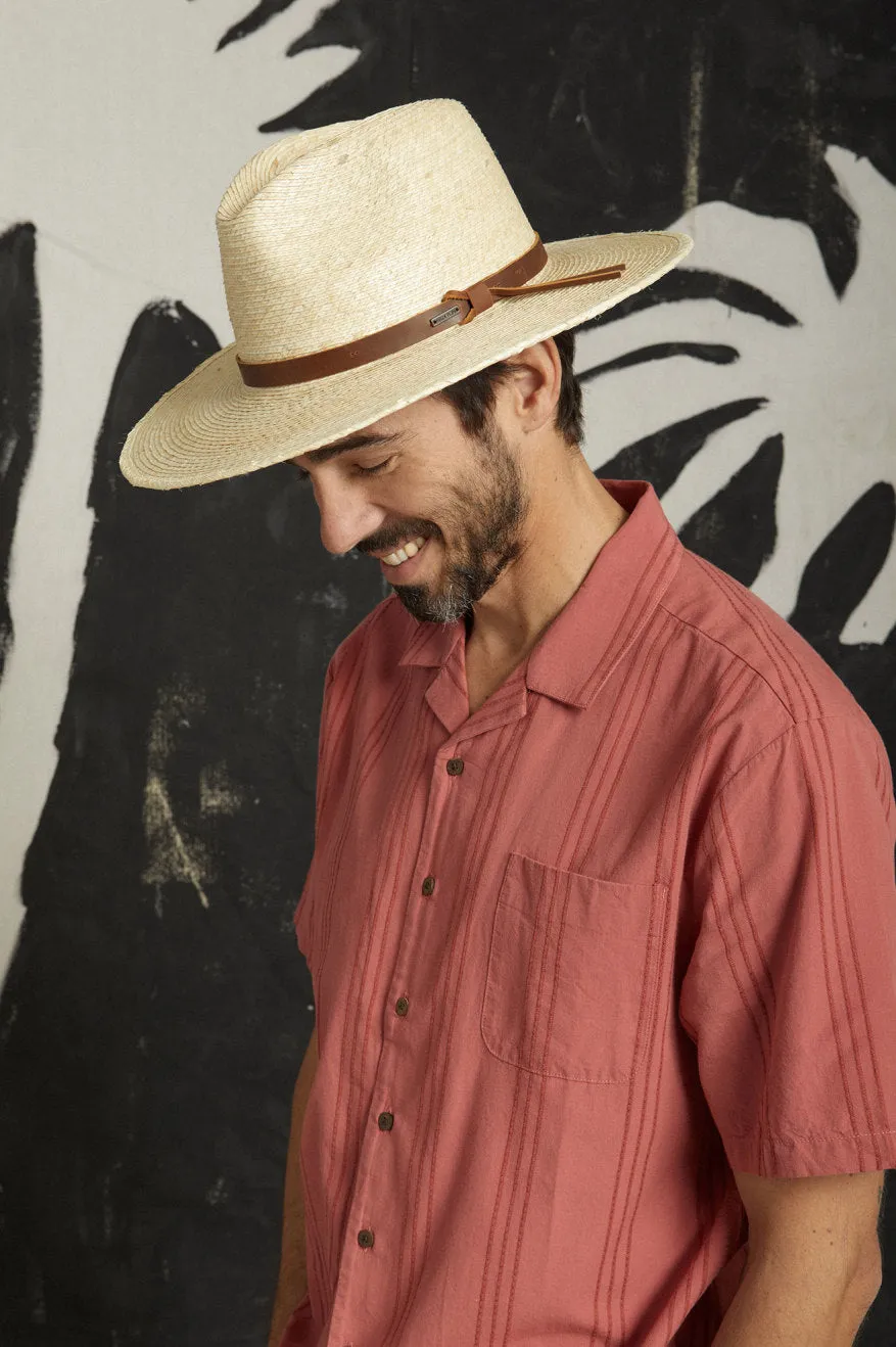 Field Proper Straw Hat - Natural/Brown Brixton