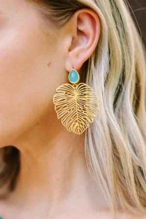 Find Me Under The Palms Leaf Earrings