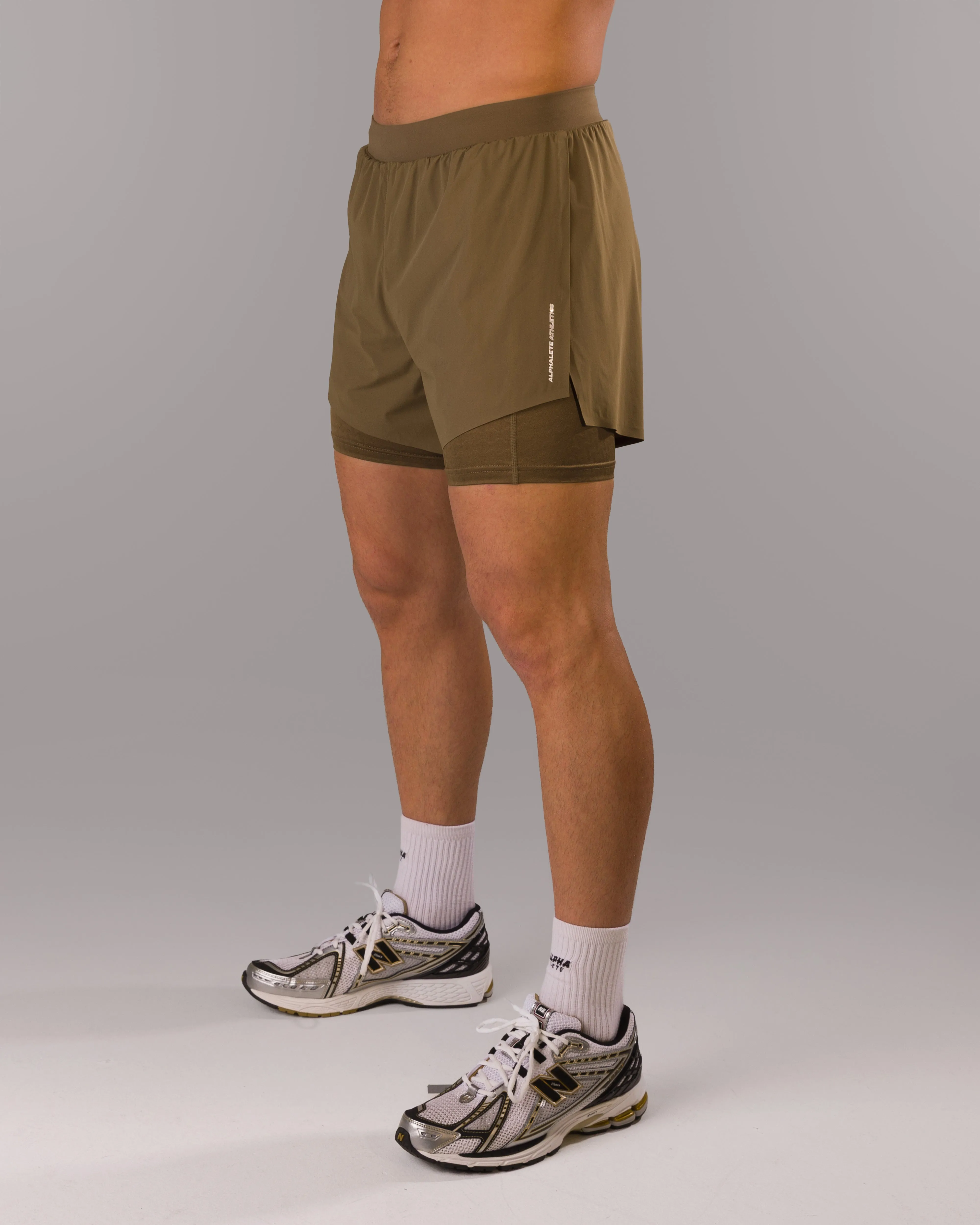 Flex Short - Carob Alphalete Athletics