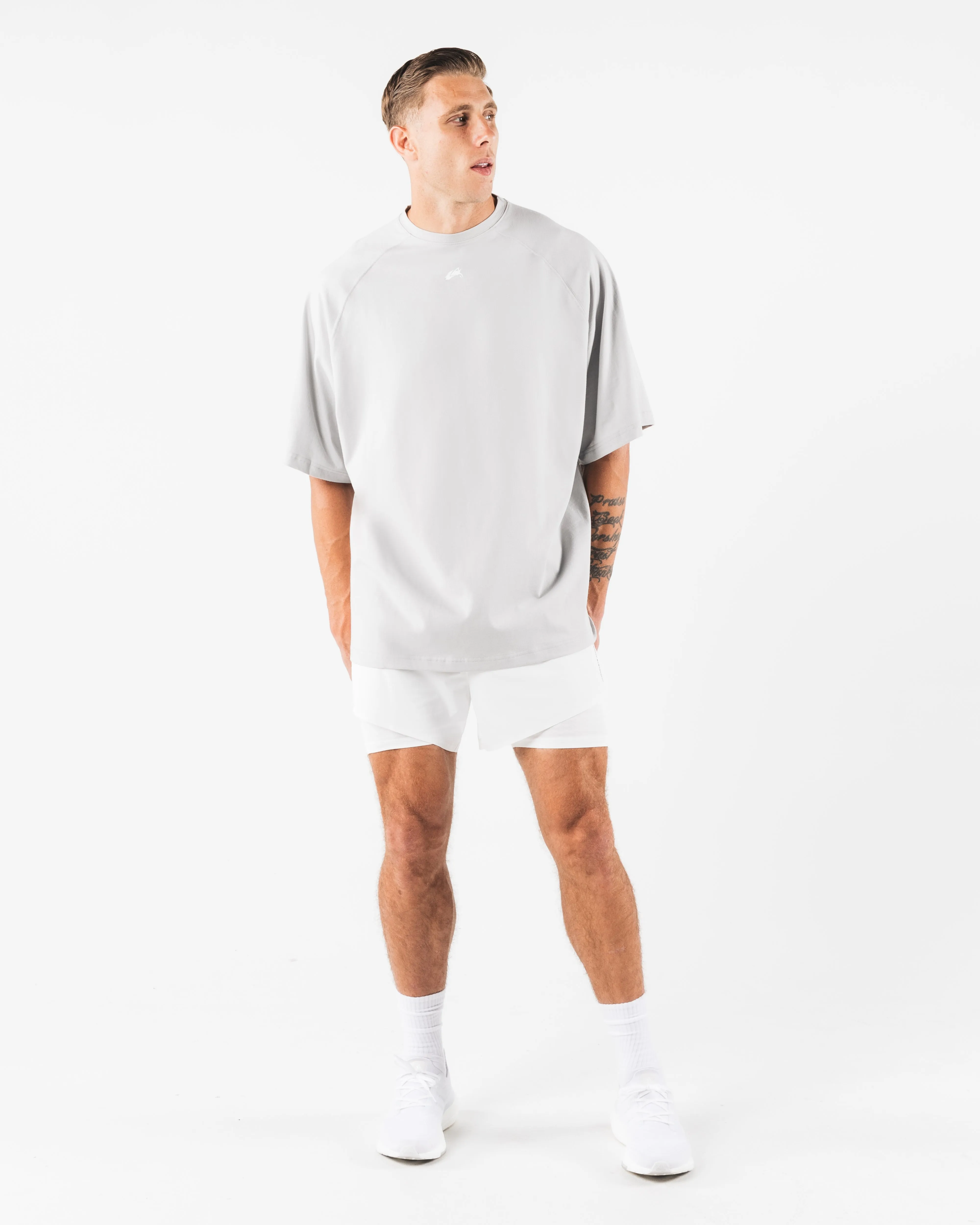 Flex Short - White Alphalete Athletics