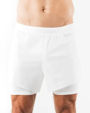 Flex Short - White Alphalete Athletics