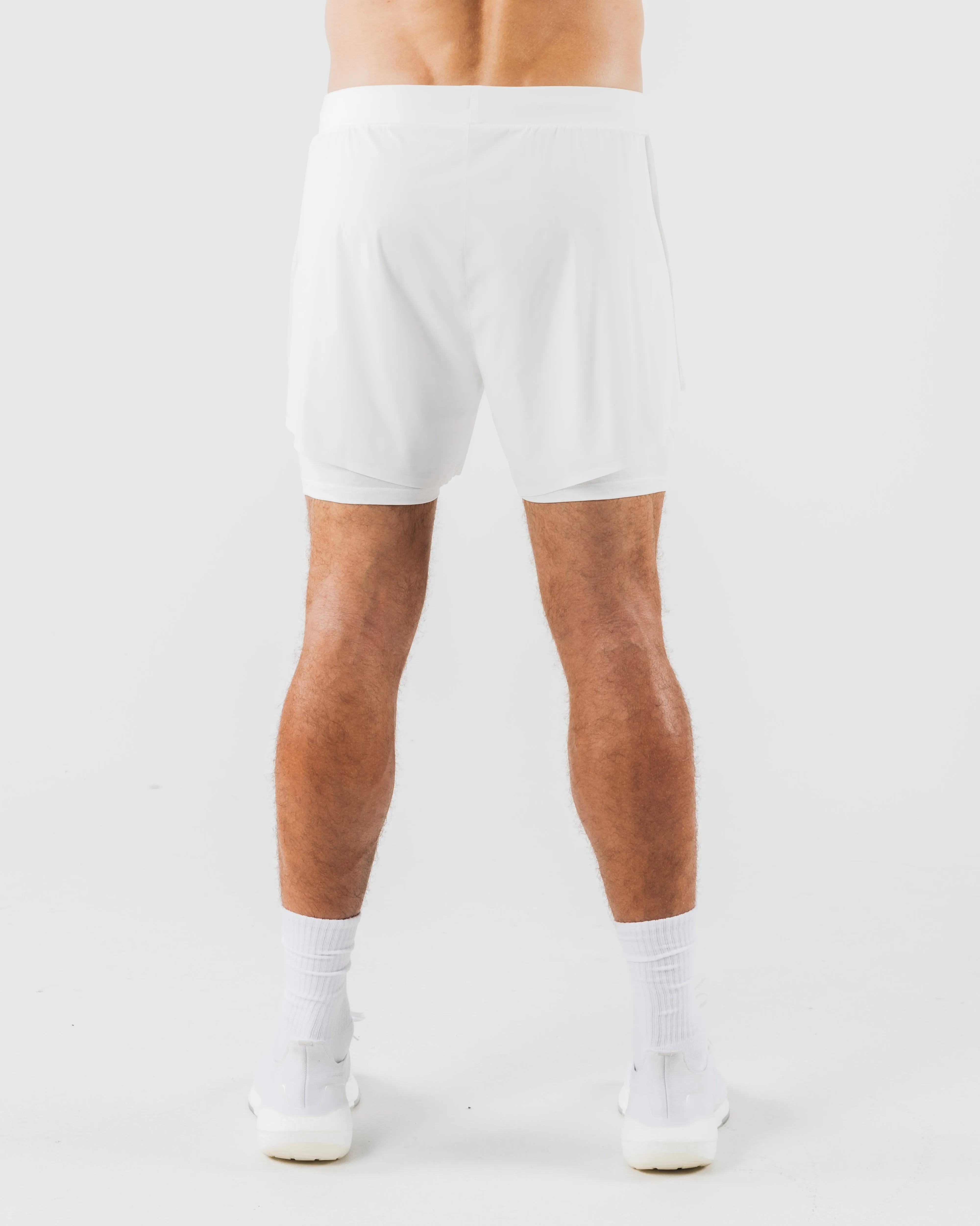 Flex Short - White Alphalete Athletics