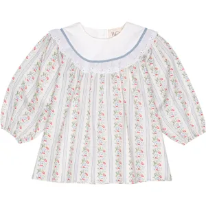 Flss Soft white/Bright blue Abigail Dress