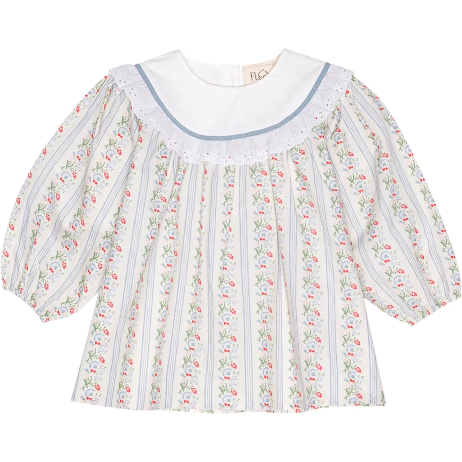Flss Soft white/Bright blue Abigail Dress