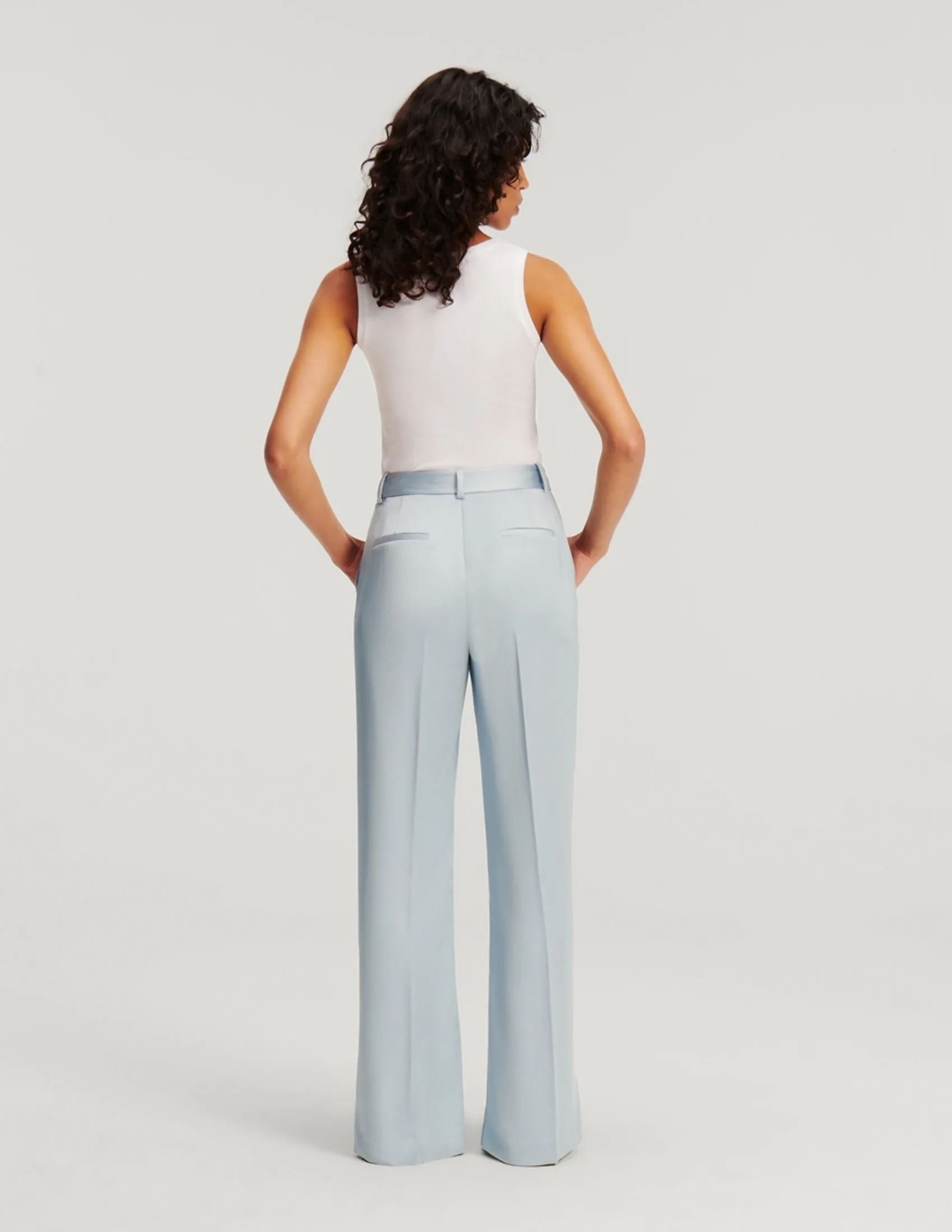 FLUID SATIN TAILORED PANTS