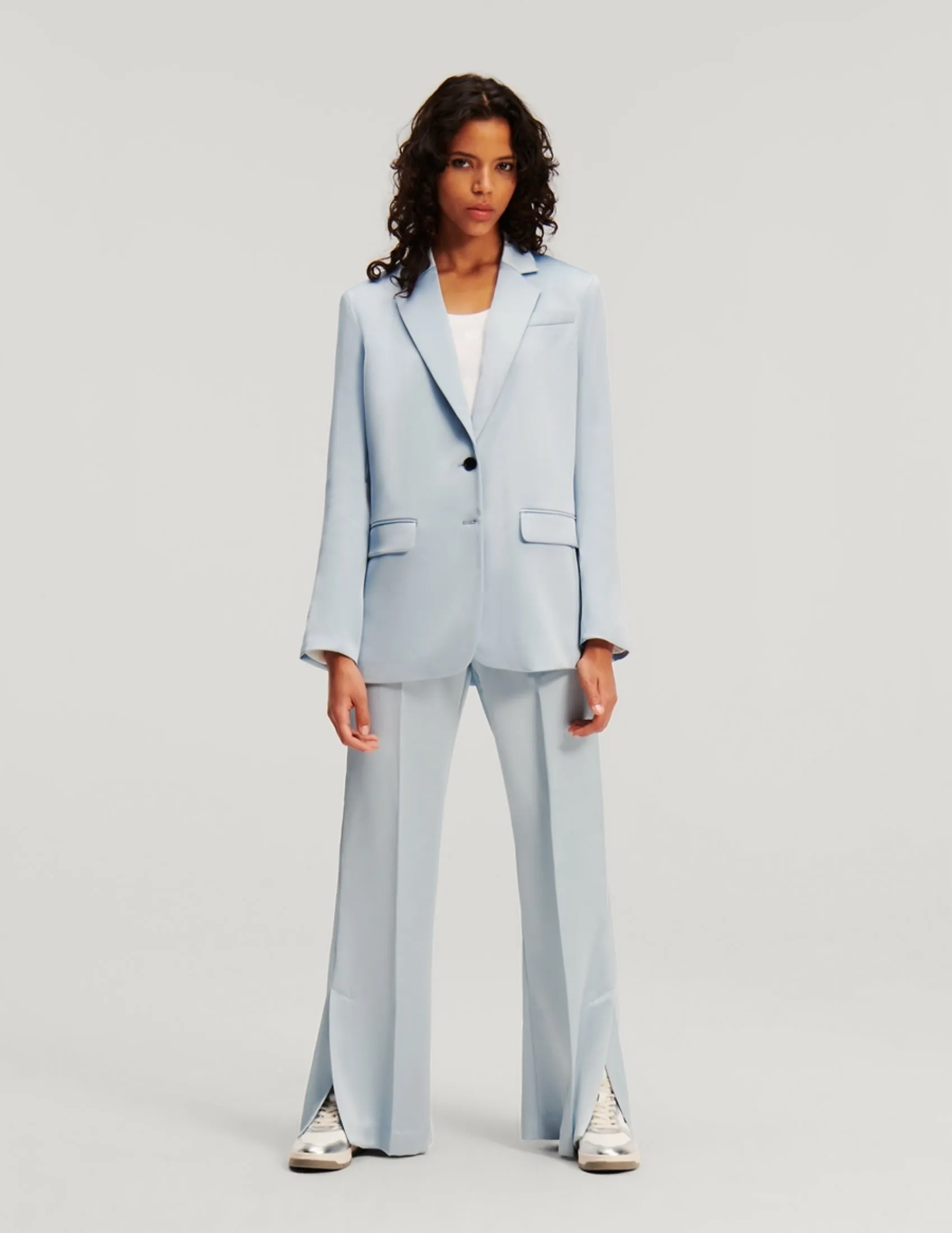 FLUID SATIN TAILORED PANTS