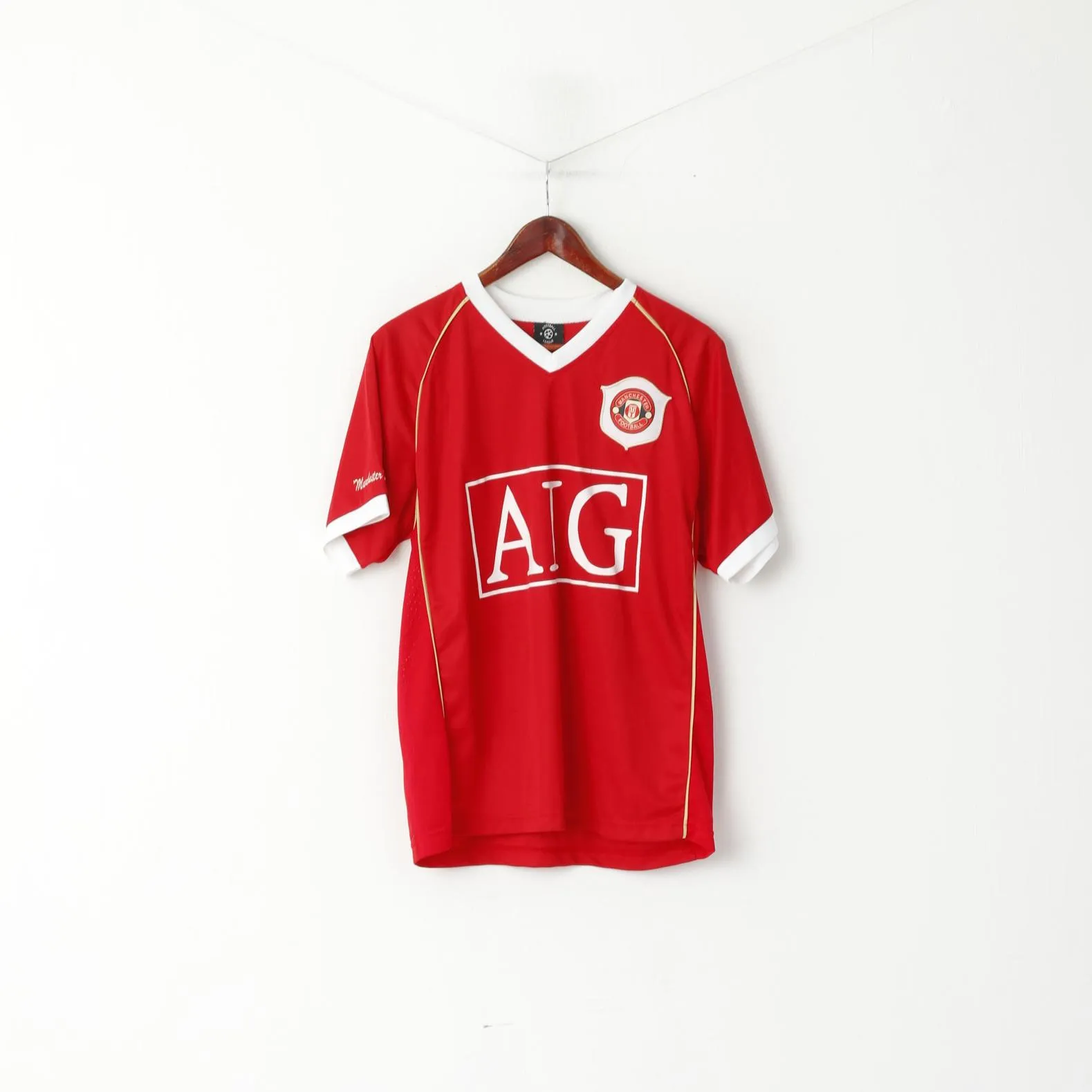 Football League Men M Shirt Red Manchester Football Rooney #8 Jersey Top