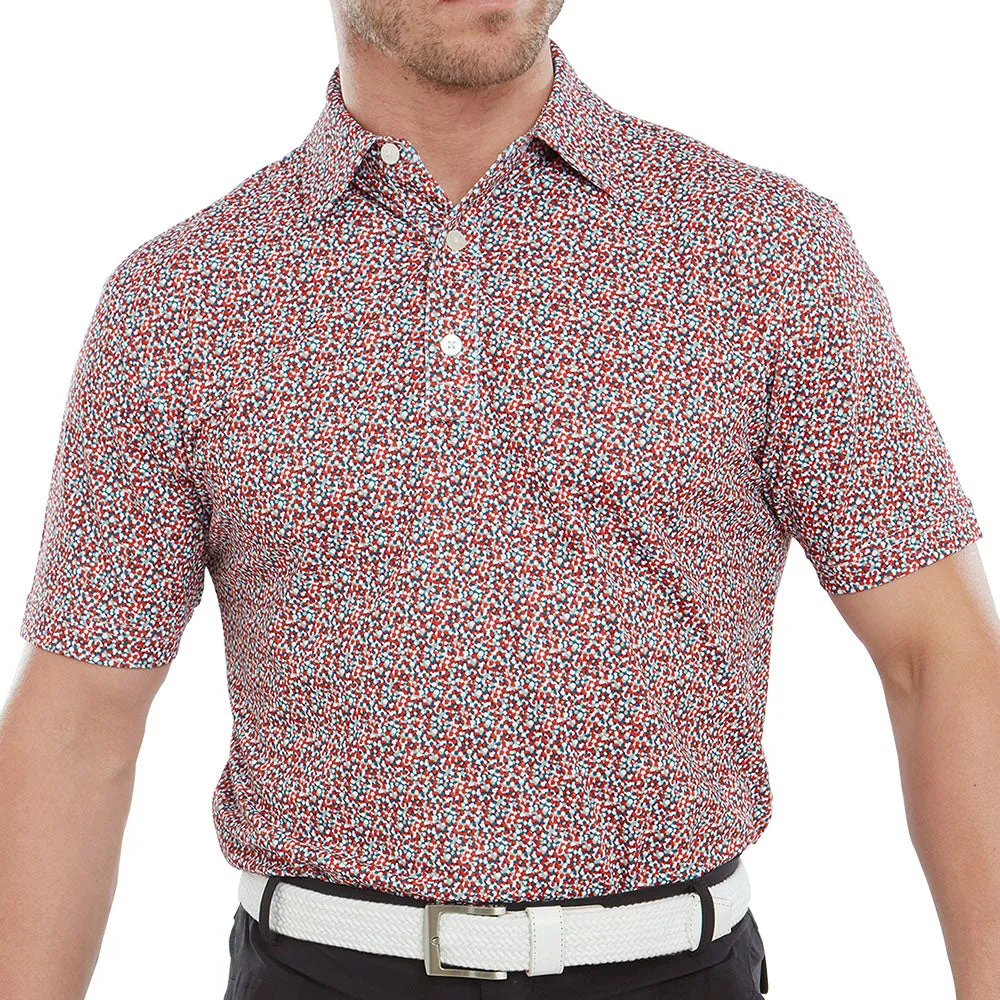 FootJoy Confetti Print Polo Shirt - Racing Red