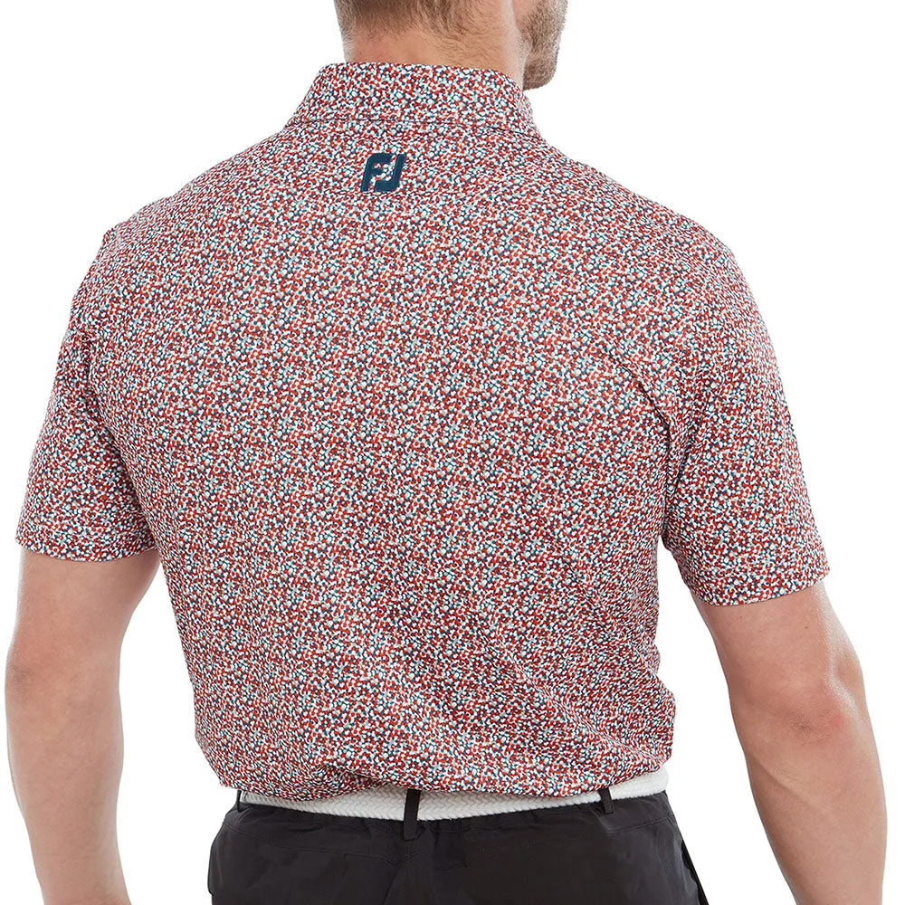 FootJoy Confetti Print Polo Shirt - Racing Red