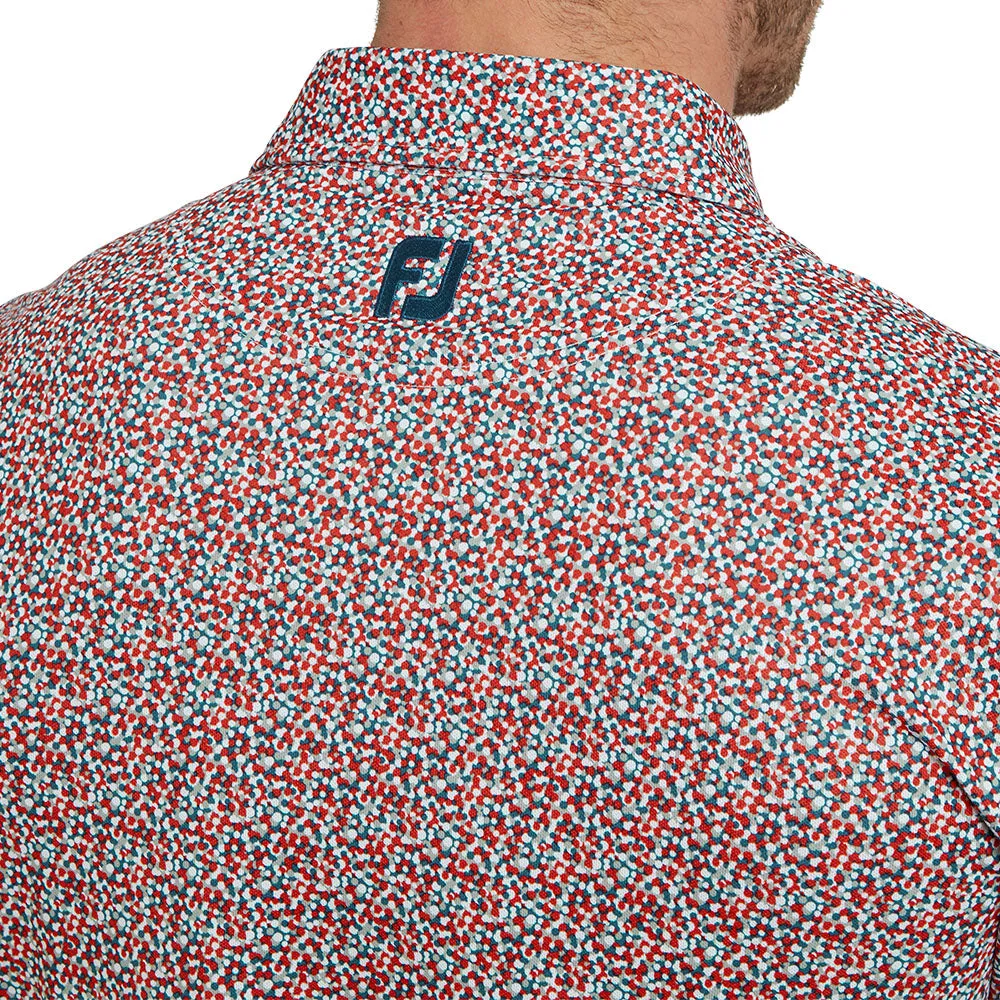 FootJoy Confetti Print Polo Shirt - Racing Red