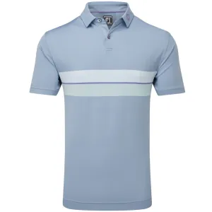 FootJoy Double Chest Band Pique Polo Shirt - Storm