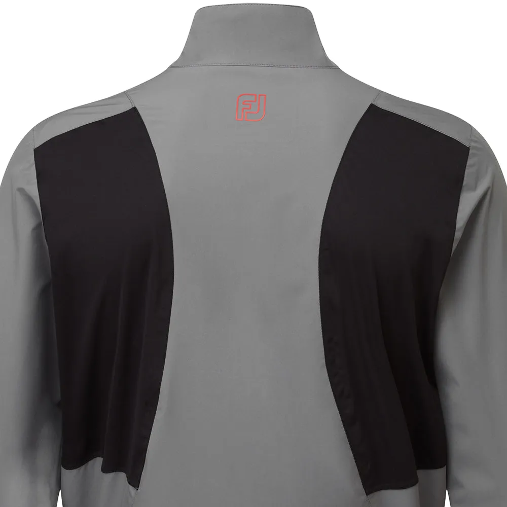 FootJoy HydroLite X Waterproof Jacket - Charcoal/Black & Red