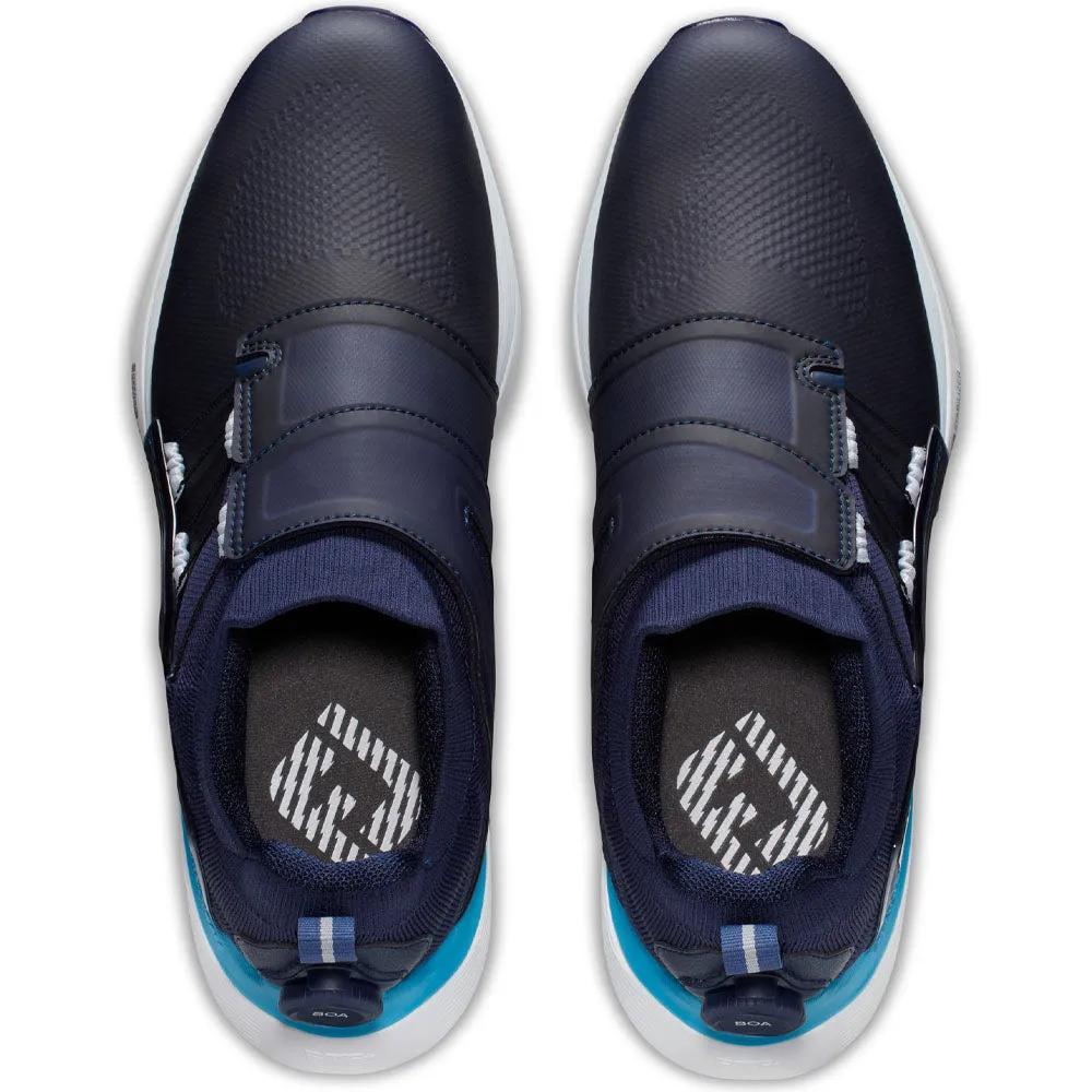 FootJoy Hyperflex BOA Spiked Waterproof Shoes - Navy/Blue/White