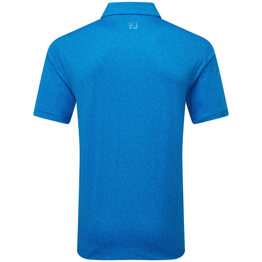 FootJoy Painted Floral Lisle Polo Shirt - Cobalt