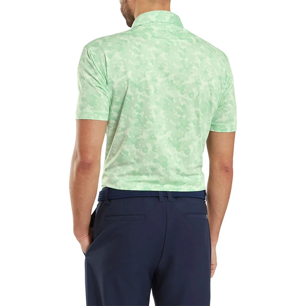 FootJoy Pop Camo Lisle Polo Shirt - Pistachio