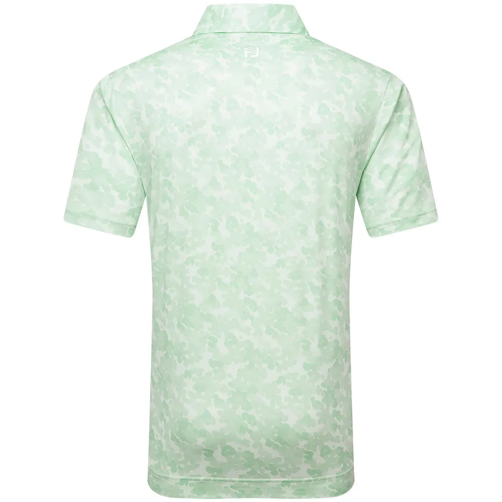 FootJoy Pop Camo Lisle Polo Shirt - Pistachio