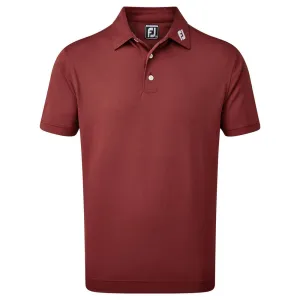 FootJoy Stretch Pique Solid Colour Polo Shirt - Maroon