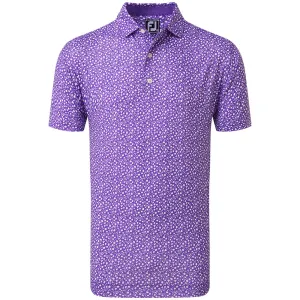 FootJoy Tossed Tulips Polo Shirt - Violet/White