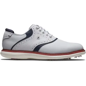 FootJoy Traditions Spiked Shoes - White/Navy/Red
