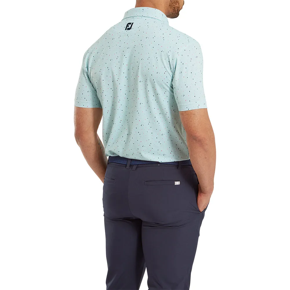 FootJoy Tweed Texture Pique Polo Shirt - Sea Glass
