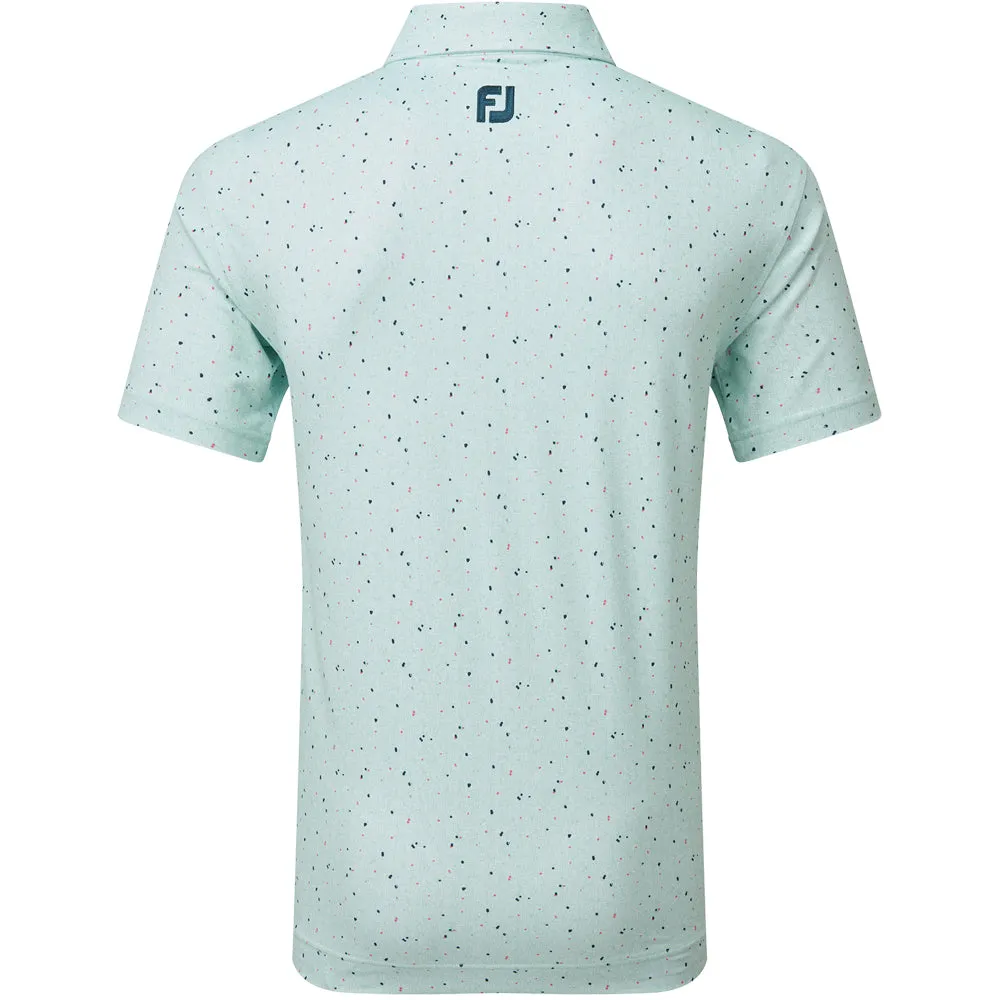 FootJoy Tweed Texture Pique Polo Shirt - Sea Glass