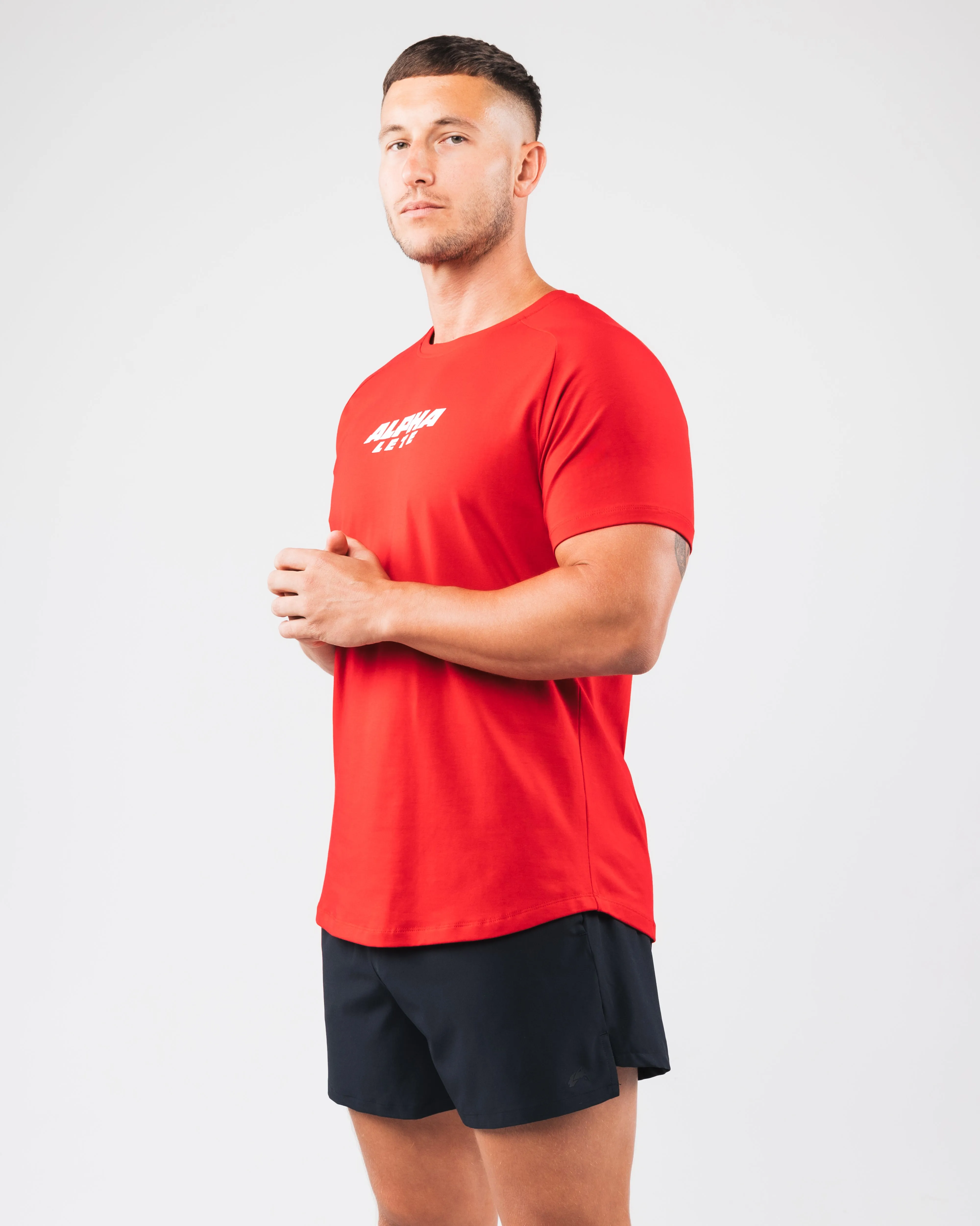 Force Core Tee - Carmine Alphalete Athletics