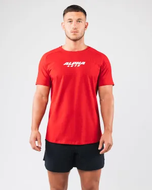Force Core Tee - Carmine Alphalete Athletics