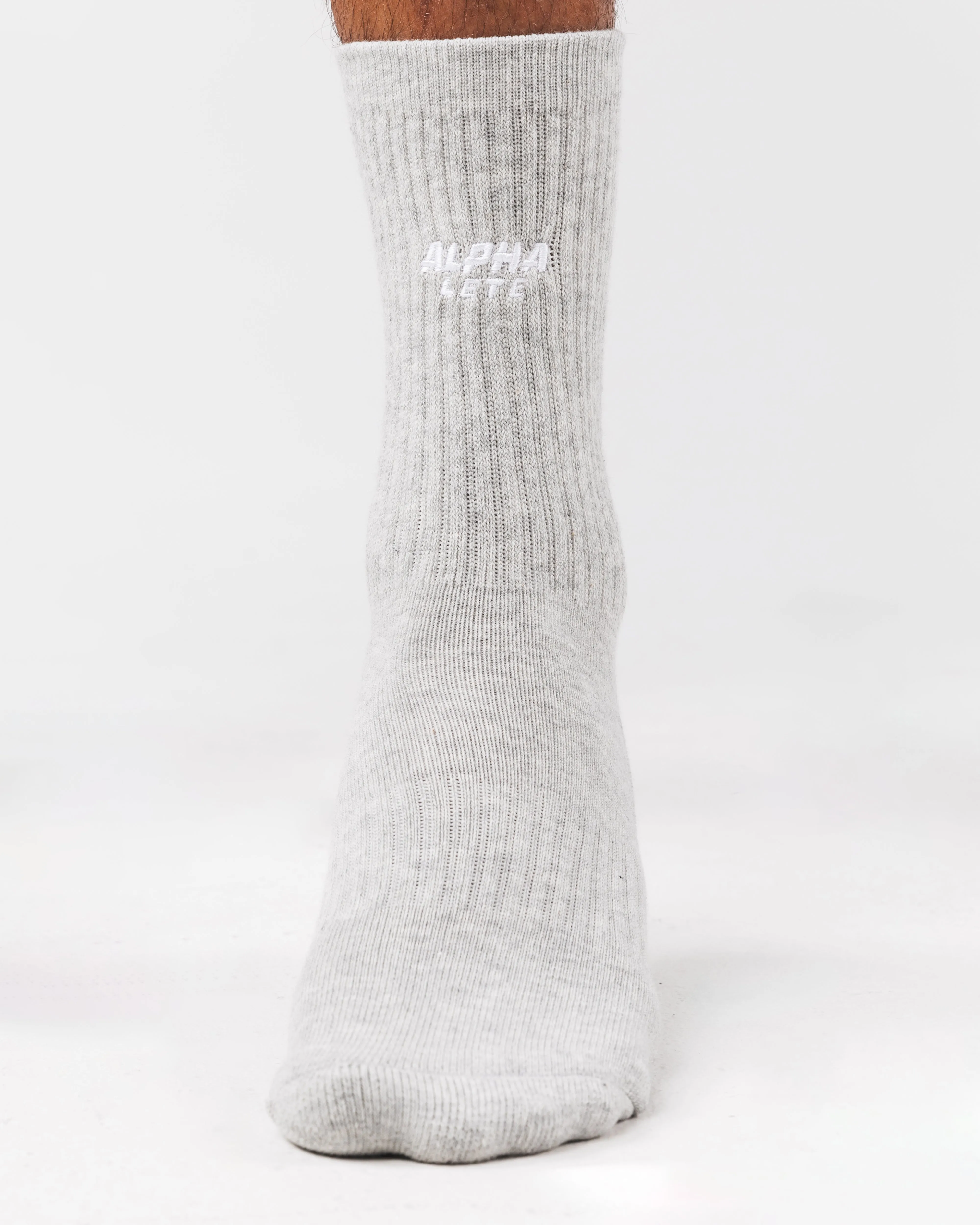 Force Elite Sock 3pk - Heather Grey Alphalete Athletics
