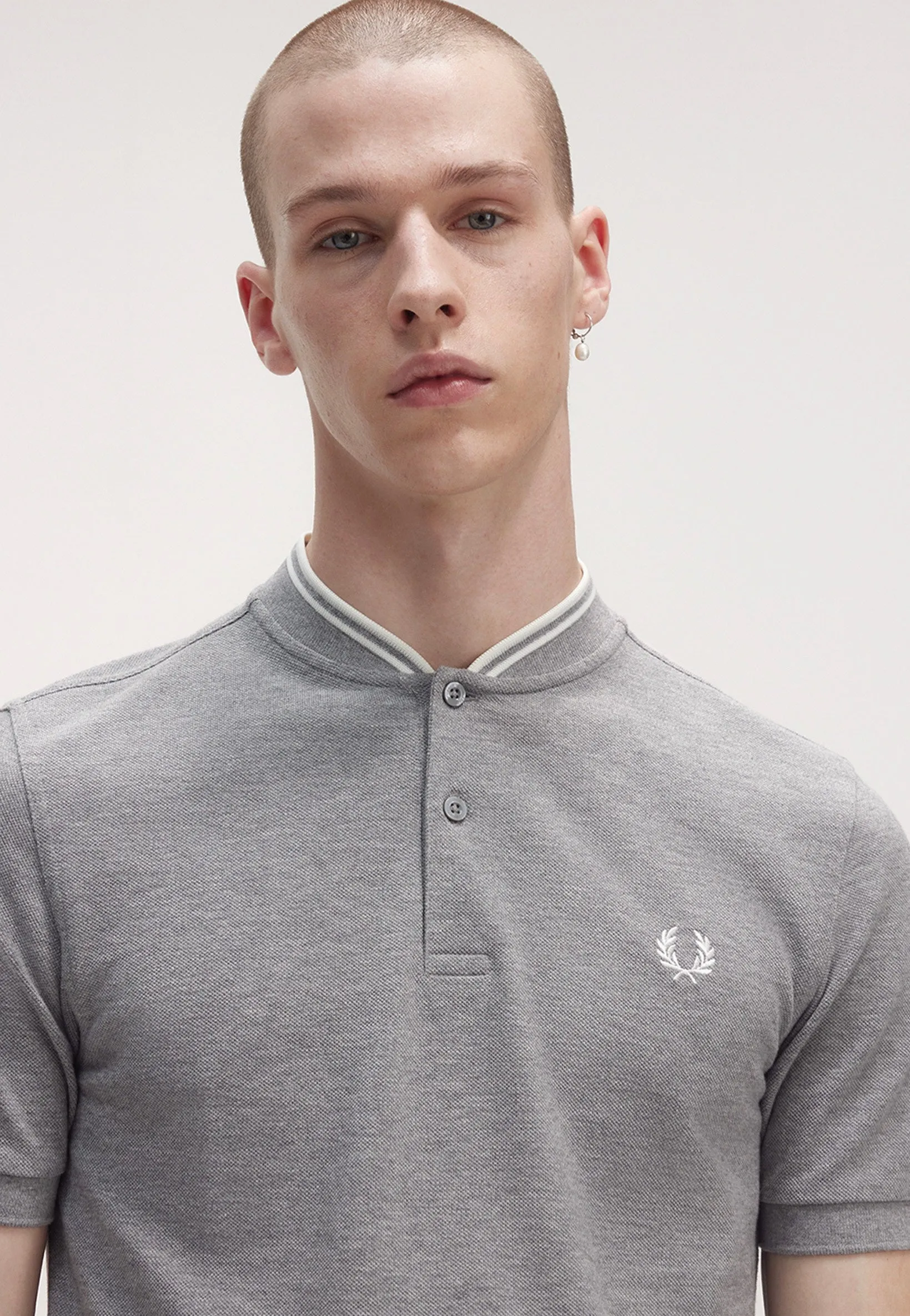 Fred Perry - Bomber Collar Steel Marl - Polo