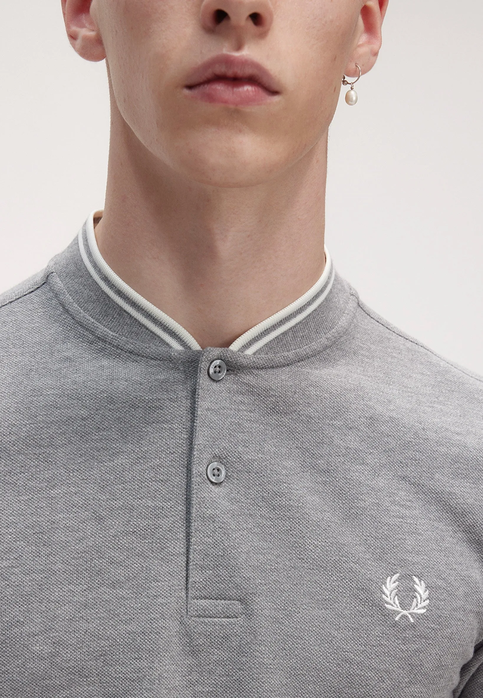 Fred Perry - Bomber Collar Steel Marl - Polo