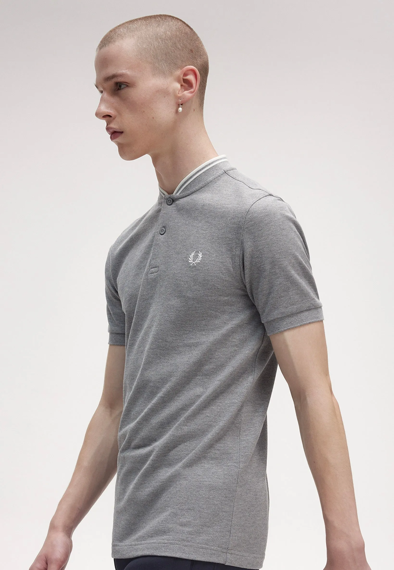 Fred Perry - Bomber Collar Steel Marl - Polo