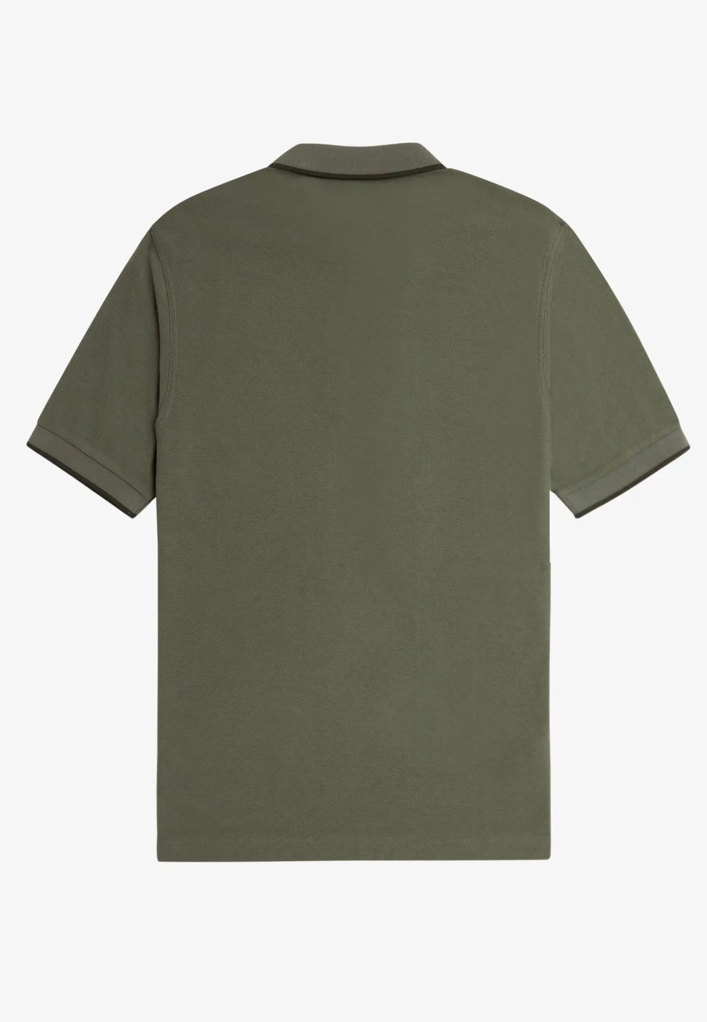 Fred Perry - Crepe Pique Zip Neck Laurel Wreath Green - Polo