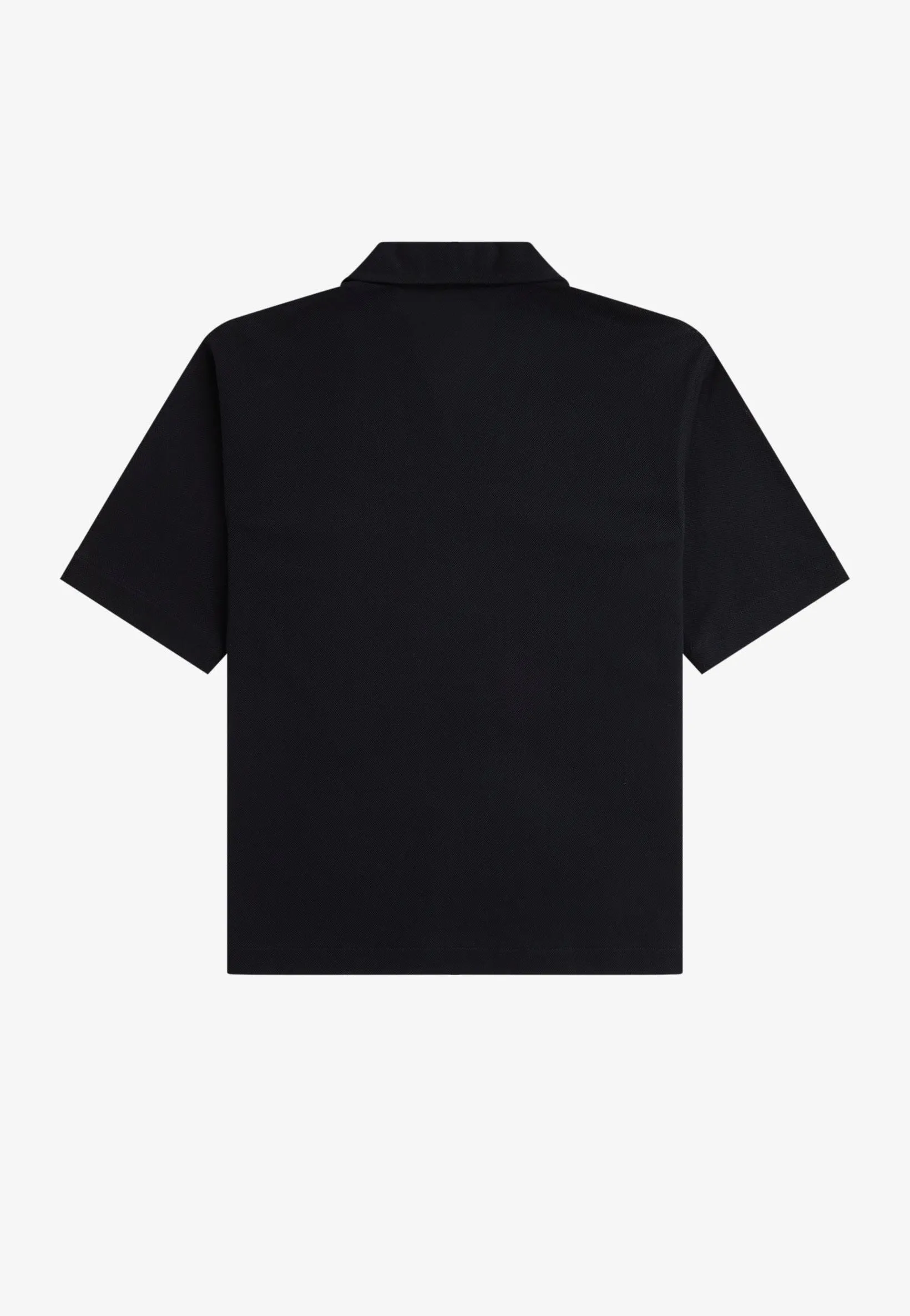 Fred Perry - Open Collar Mesh Black - Polo