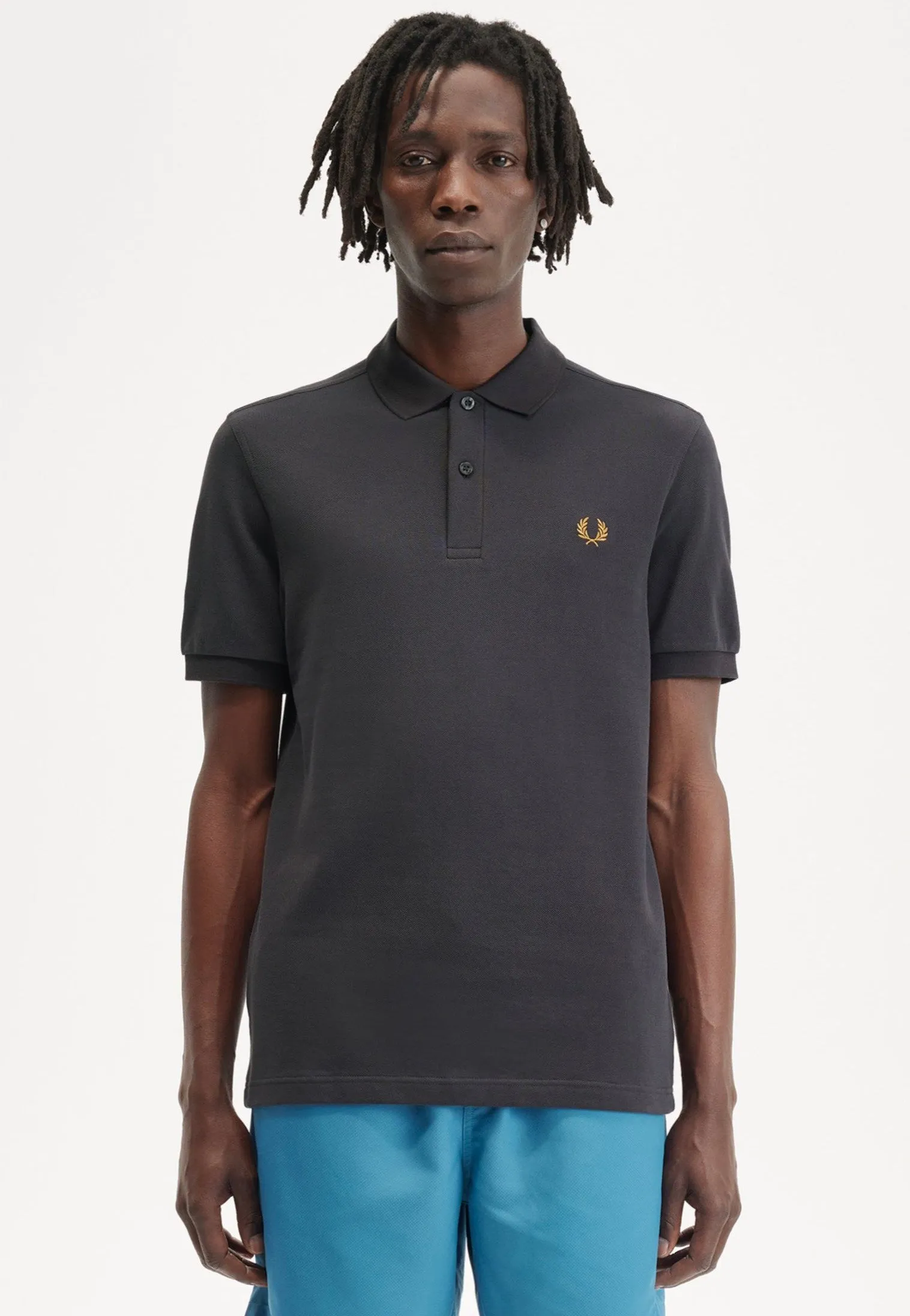 Fred Perry - Plain Anchor Grey/Dark Caramel - Polo
